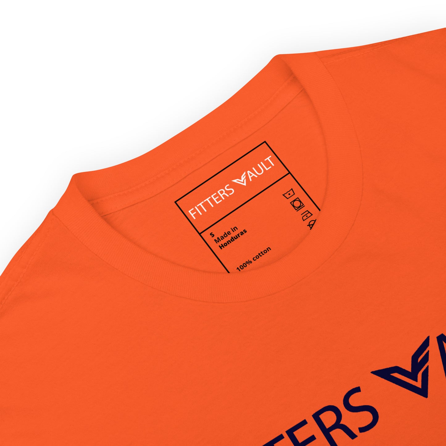 Fitters Vault | New England Work Wear | Graphic T-Shirt | Orange and Navy