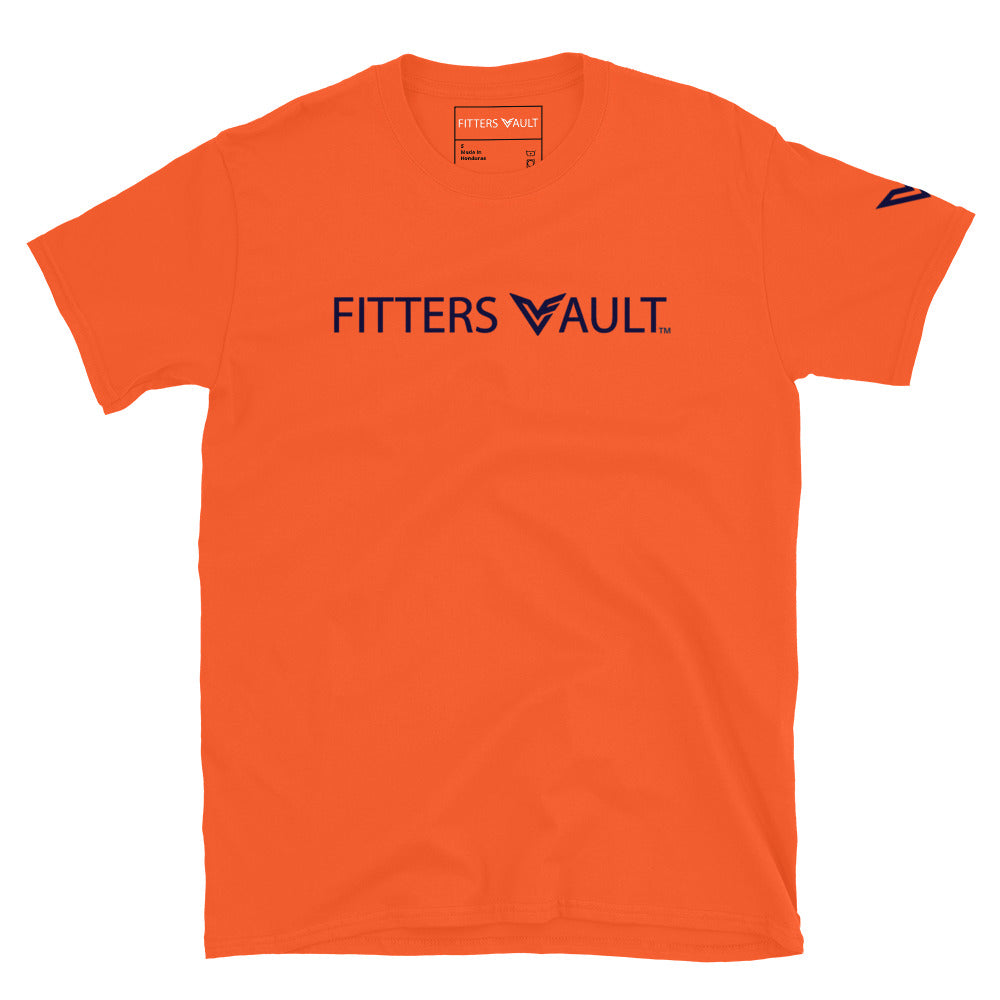 Fitters Vault  | New England Work Wear | Graphic T-Shirt | Orange and Navy