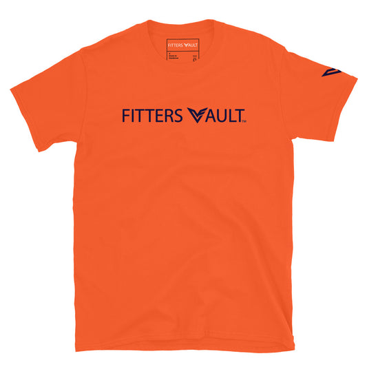 Fitters Vault  | New England Work Wear | Graphic T-Shirt | Orange and Navy
