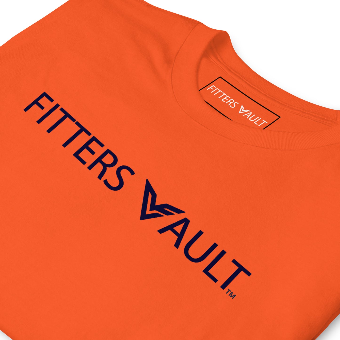 Fitters Vault  | New England Work Wear | Graphic T-Shirt | Orange and Navy
