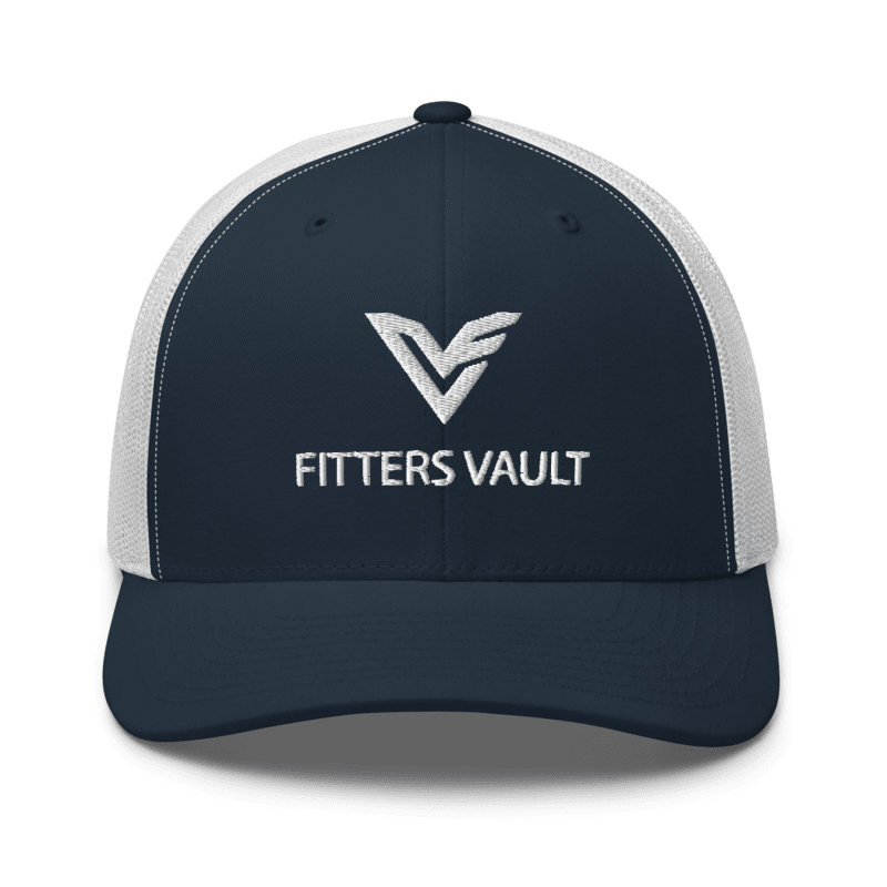 Fitters Vault | New England Work Wear | Trucker Hat | White and Navy