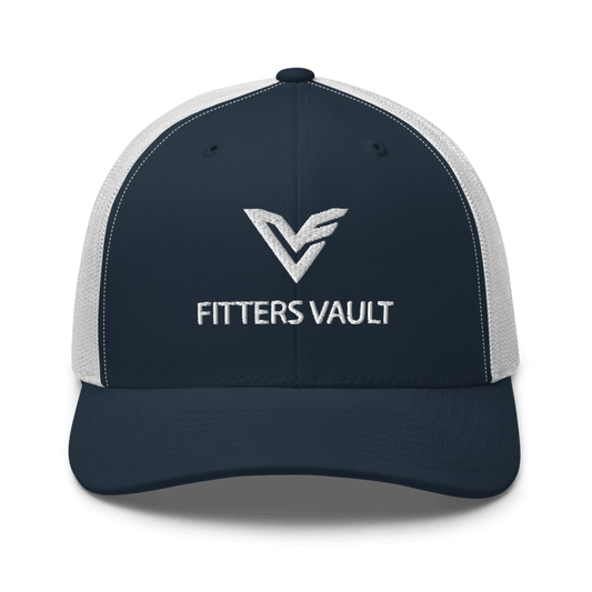 Fitters Vault | New England Work Wear | Trucker Hat | White and Navy