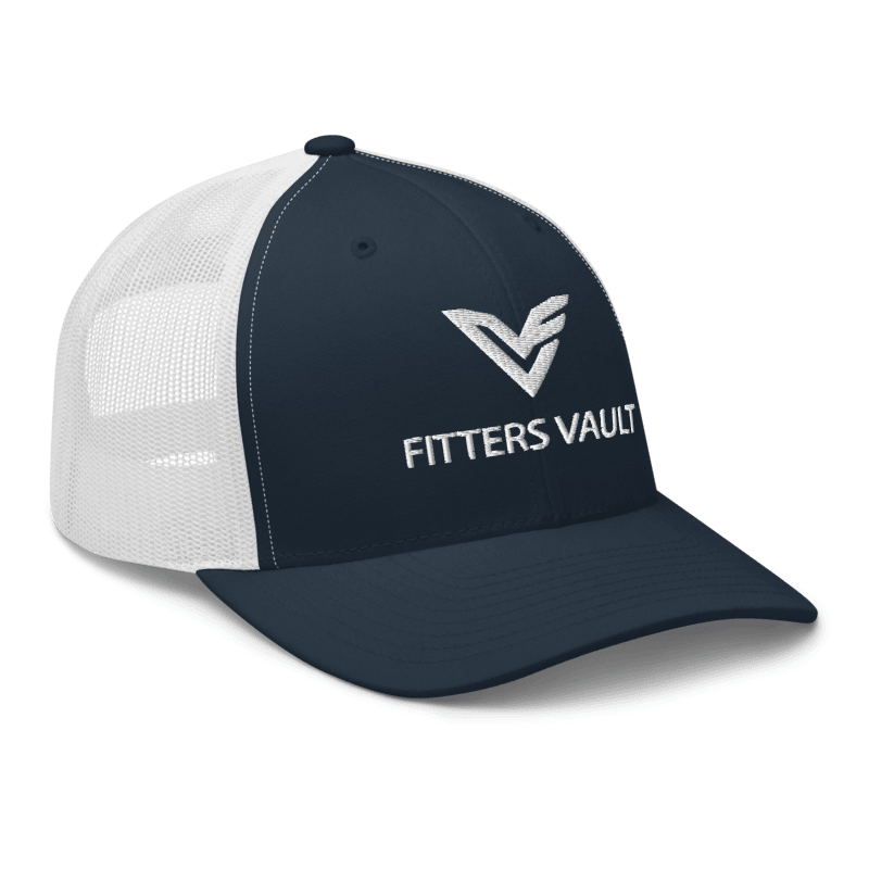 Fitters Vault | New England Work Wear | Trucker Hat | White and Navy